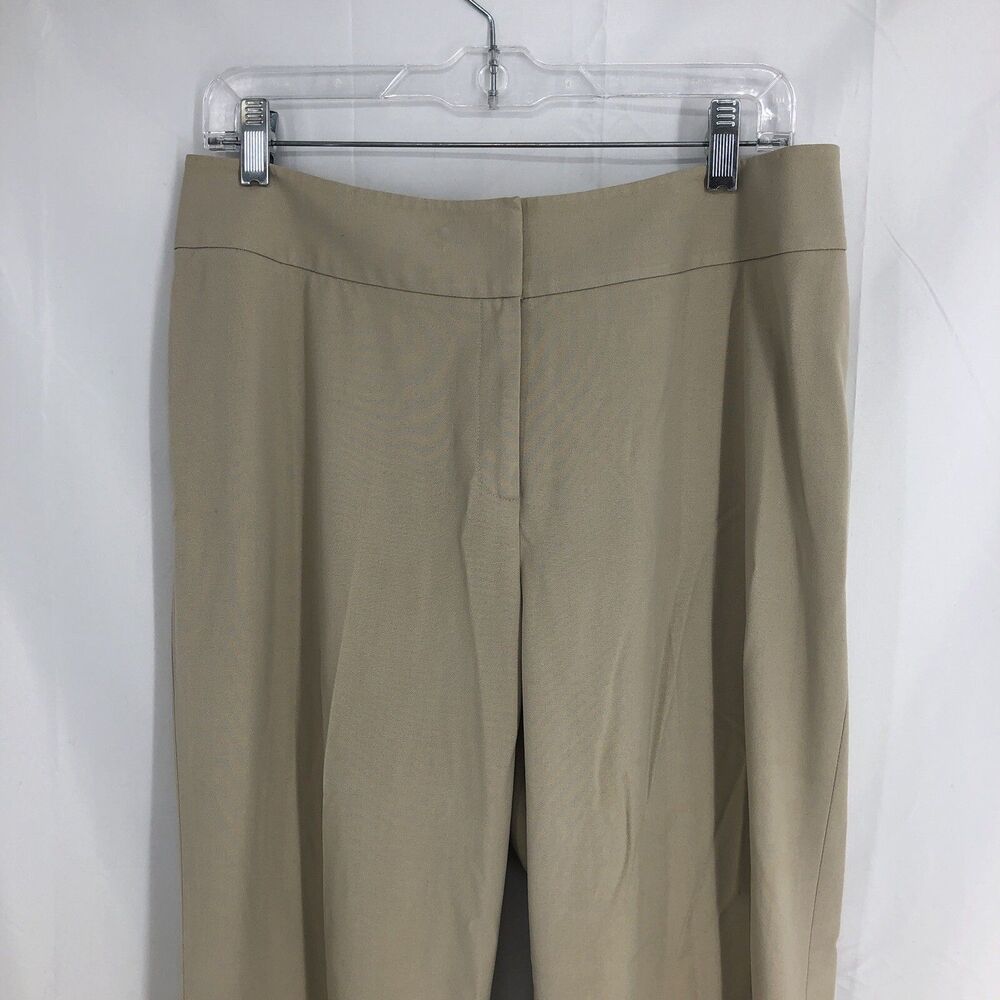CASLON Khaki Straight Split Cuff Cropped Capri Pants 12 (32x26)